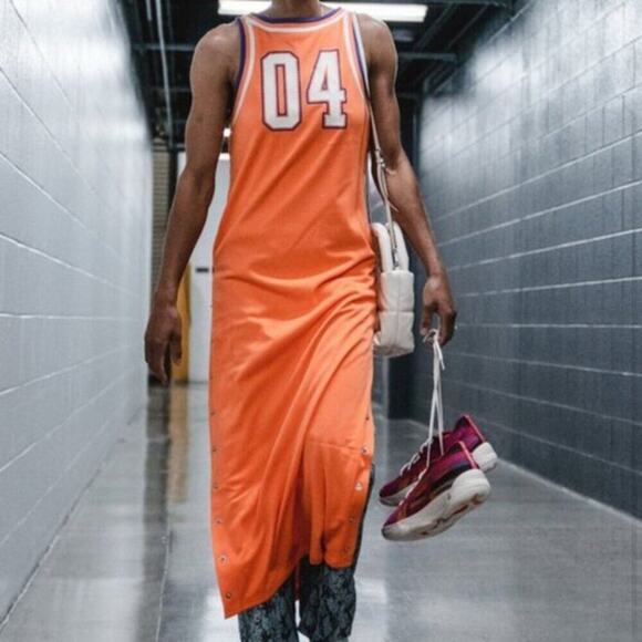 PUMA JERSEY MAXIDRESS  X DESERT SKYLAR DIGGINGS-SMITH LIMITED EDITION ATHLEISURE - Picture 5 of 16